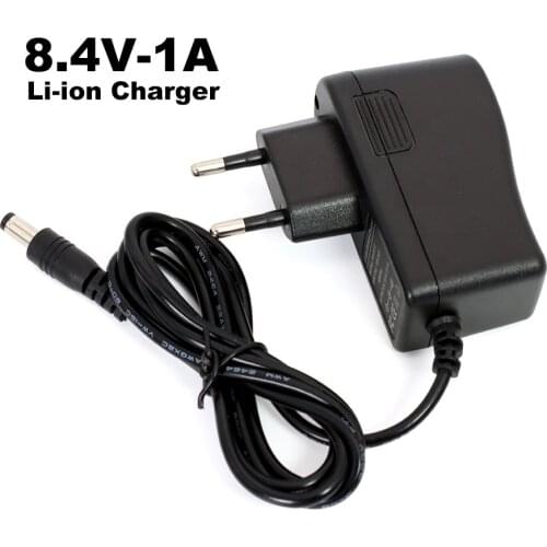 Free shopping 8.4V/7.4V 1A 2 tandem lithium battery charger polymer DC 5.5*2.1MM