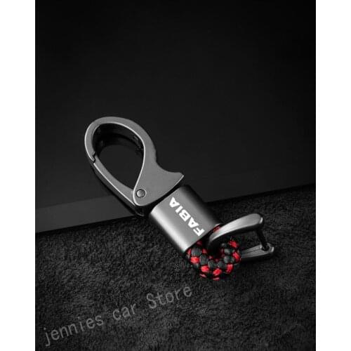 For Skoda Fabia 2015 2016 2017 2018 2019 2020 Car trinket Car accessories Key Keyring Metal Car Leather / Key Ring Keychain