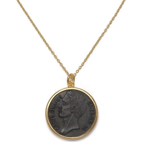 Amorita boutique 925 Portrait coins pendant necklace