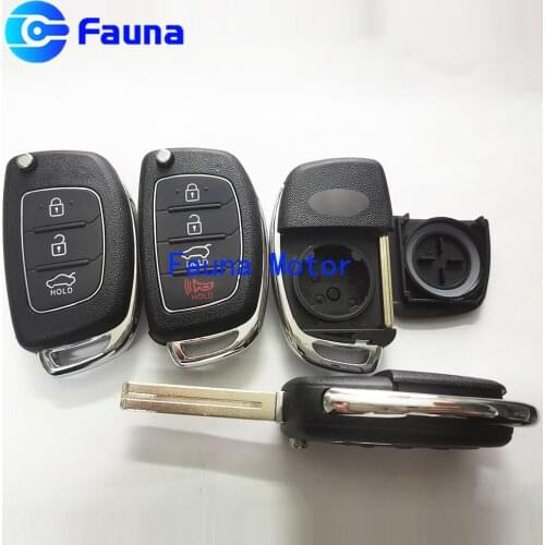 3 Button 4Button Flip Key Remote Control Case Shell Carcasa For Hyundai TOY48 Blade