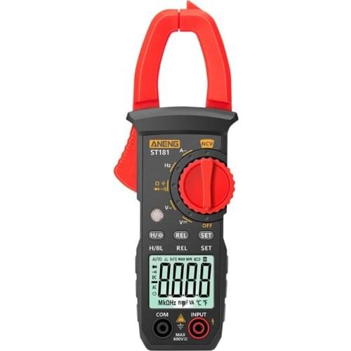 ST181 Digital Clamp Meter Current 4000 Counts Multimeter Ammeter Voltage Tester Car Amp Hz Capacitance NCV Ohm Test