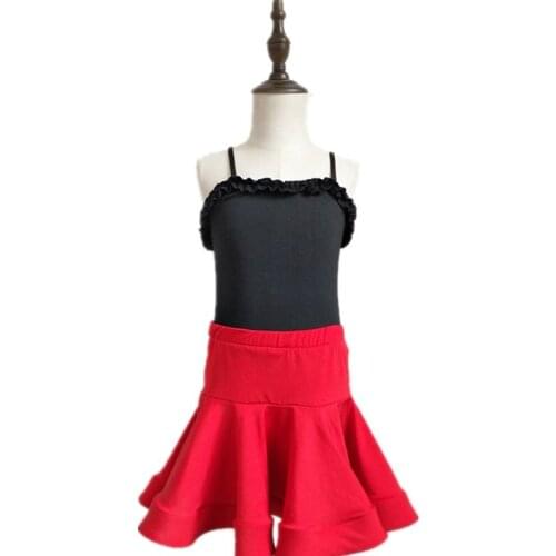 2018 child Latin Wear Latin Dance Salsa Tango Dresses Children Spandex Ruffle Skirt Kids Dancing Rumba dress girl