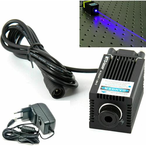 Focusable 450nm 2500mW 2.5W Blue Laser Point Dot Module with 12V Adapter