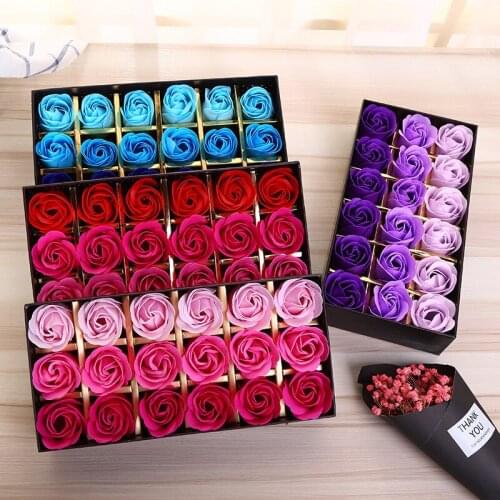 Artificial Flower Rose Decorative Gift Fake Flower Bouquet For Wedding Party Valentines Day Birthday Simulation Soap Flower