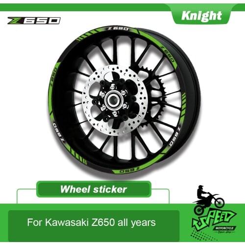 Hot sell Motorcycle Wheel Sticker Decal Reflective Rim Bike Suitable For kawasaki z650 Z650 17 inches