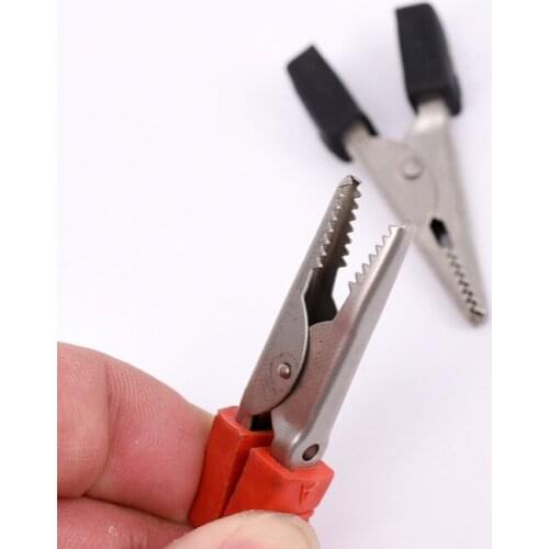 Small stainless steel test clip, alligator clip, battery electronic wire connector clip