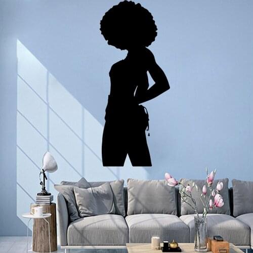 Cute Personality Girl Wall Stickers Modern Interior Art Wall DecorFor Living Room Bedroom Decoration Decal Creative Stickers