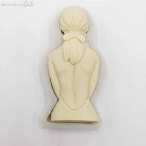 Minsunbak Wonderful Girl Body Back Shape Silicone Mold Model Styling Cake Baking Tool Fondant Mold