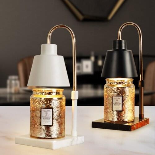 Can be raised and lowered personalized bedroom bedside scented candle melting candle lamp marble table lamp