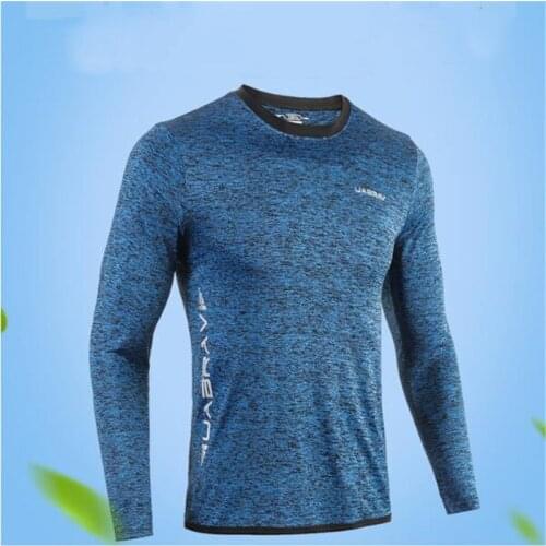 Men New Long Sleeve T Shirt Sport Gym Shirt Quick Dry Gym Fitness Training Running t shirt Men Workout Sports Bodybuilding Tops