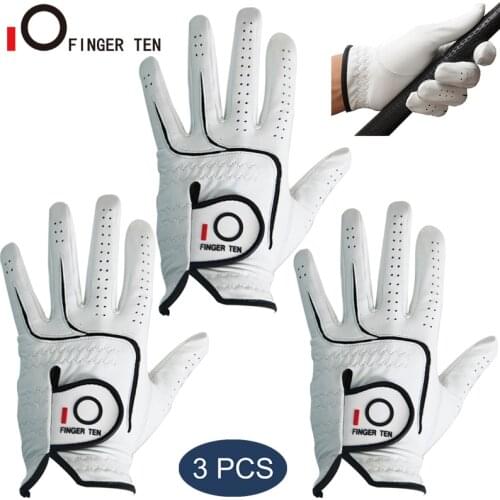 6 Pcs Men Golf Gloves All Cabretta Leather Grip Lh Rh Comfortable Durable Fit S M Large XL Glove Accessories Drop Shipping