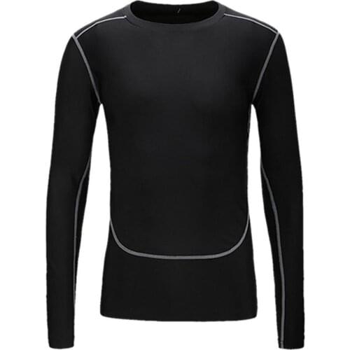 New! Men Fitness Gym Basketball Running Training Quick-Dry Slim Long Sleeve Top Tight T-Shirt Rashgard