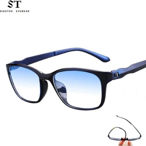 Sighttoo Anti-Blue Light TR Presbyopia Reading Glasses Women Blue Light Blocking Eyeglasses Antifatigue Computer Men Reader