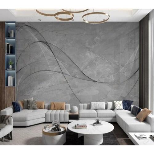 Papel de parede Modern minimalist light luxury style ribbon gray 3d wallpaper,bedroom KTV bar mural wall decor