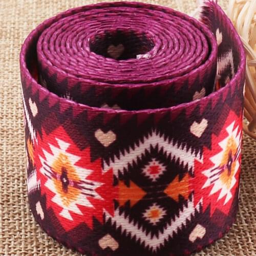 38mm Geometric Pattern Ethnic Webbing Soft Smooth RED Purse Bag Belt strap Woven handbag handle 1.5" purse straps WEBBING
