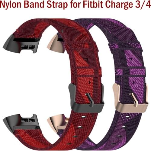 Ultra-thin Woven Fabric Band for Fitbit Charge 4 & Charge 3 SE Fitness Activity Tracker Strap for Women Men Breathable Watchband