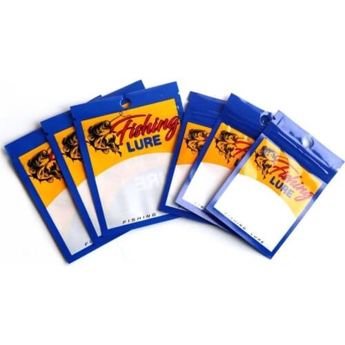 200pcs Fishing Bags Opp Bags Zipper PVC Fishing Gear Bags Ziplock Zip Lock Bag Fishing Package