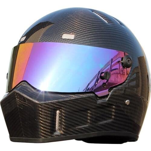 Carbon fiber ATV-1 Personalized SIMPSON Sticker Motorcycle Racing Full Face Helmet F1 Capacete De Moto Riding Cascos Motorrad