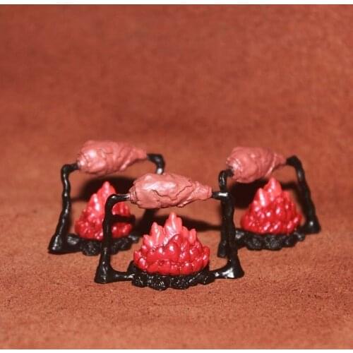 Special New PVC Bulk Cargo Scene Display Fire Pile Barbecue Plastic Model Toys For Children