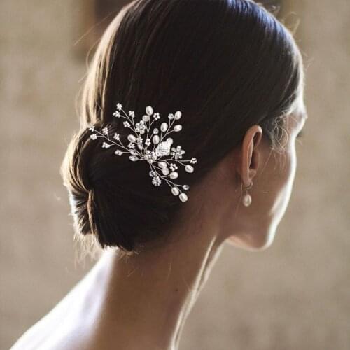 ZMHP103-1 wedding hair accessories pearl bride headband pearl wedding headpieces for bride Hairbands Bridal pins wedding clips