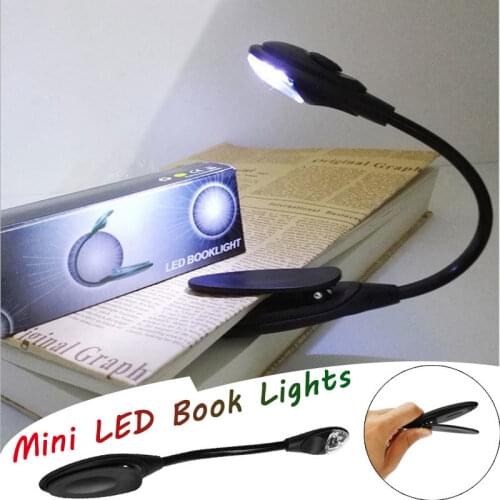 Mini Led Book Light Mini Clip-On Flexible Bright LED Night Light Book Reading Lamp For Travel Bedroom Book Reader Christmas Gift
