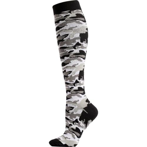 Unisex Outdoor Sports Elastic Leg Protection Stocking Fashion Daily Casual Solid Color Camouflage Printing Pressure Stockings