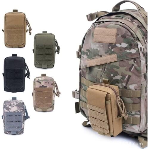 1 pcs Tactical camouflage mobile phone bag water repellent sports leisure waist bag outdoor running sports waist bag