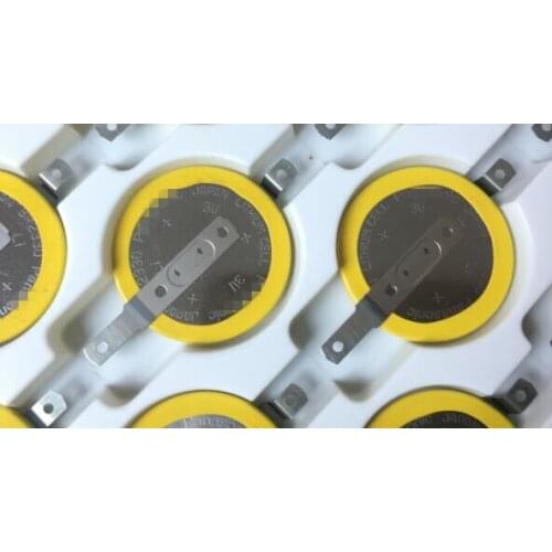 10PCS Original imported Japanese button cell BR2330 with solder tab 180 degree