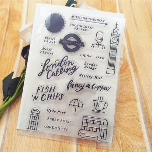 11*16CM Hot selling sightseeing seal transparent clear stamp silicone seal roller stamp DIY scrapbook album / card production