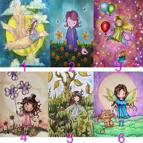 DIY Diamond Embroidery 5D Girl Full Round Diamond Painting Cartoon Little Girl Picture Handcraft Mosaic Home Wall Decoration