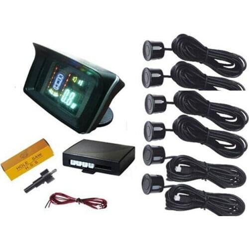 Car Reverse Parking Radar Sensor car detector VFD Display Parking sensor With 6 sensors RD-088C6 parking assistance
