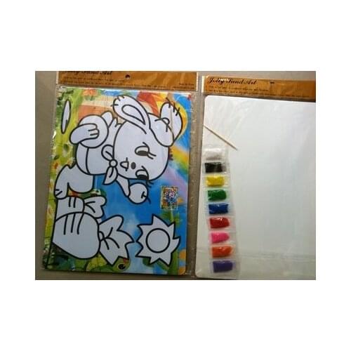 Free shipping 600pcs/lot Color Sand art painting set for children toy gifts