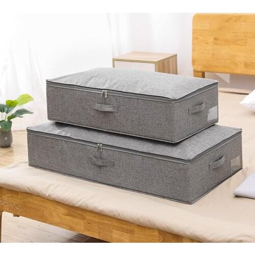 Large Capacity Foldable Quilt Moisture-proof Zipper Box Bedding Clothes Storage Container with Lid