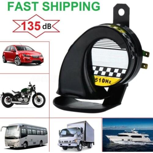 FAST SHIP! Car Accessories Waterproof 12V DC 130dB Snail Air Motorcycle Horn Siren Loud 510Hz For Car Truck Motorbike 12.3x7.4cm