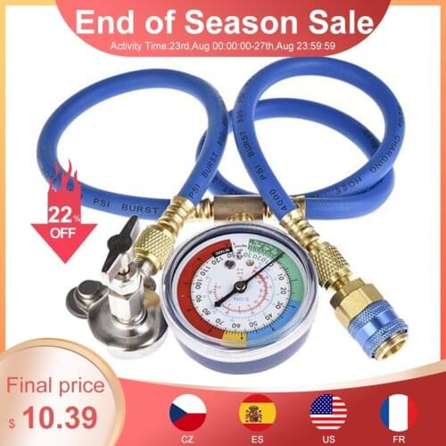 Air Conditioner Quick Release Refrigerant Connector Cold Pressure Gauge for Car Air Conditioning Repair Tool Refrigerant Gauge