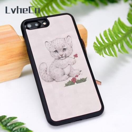 LvheCn Silicone Rubber Phone Case Cover for iPhone 6 6S 7 8 Plus X XS XR 11 12 Mini Pro Max Baby Tiger