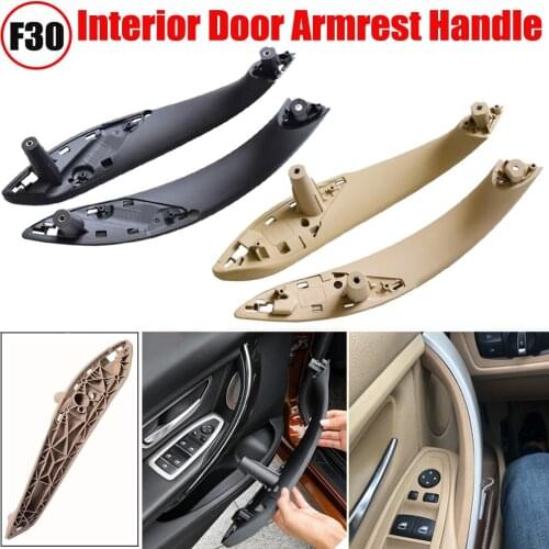 Black Front Left/Right Car Inner Door Handle Trim Pull Grab Panel Handle For BMW F30 F80 F31 F32 F34 F35 Interior Door Handles