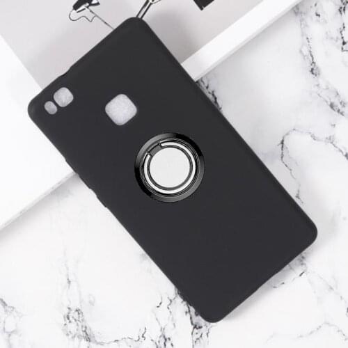 For Huawei P9 G9 Lite Back Ring Holder Bracket Phone Case Phone TPU Soft Silicone Cover ON P9lite VNS-L31 L21 L22 L23 L53 TL00