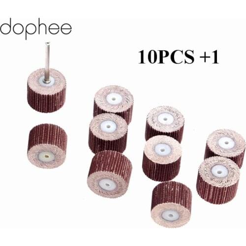 Dophee 10PCS Sanding Flap Wheel Dremel Accessories Grinding Polishing Pad for Abrasive Grinder Dremel Rotary Tool 240-Grit New