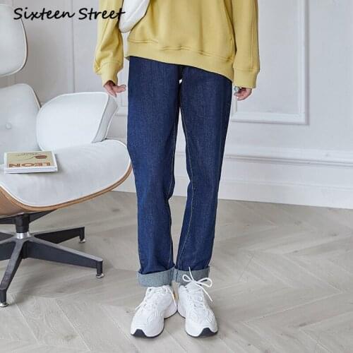 Classic Straight Denim Jeans Femme New High Waisted Cowboy Pants Women Y2k Aesthetic Fashion Female Trousers Streetwear Vintage