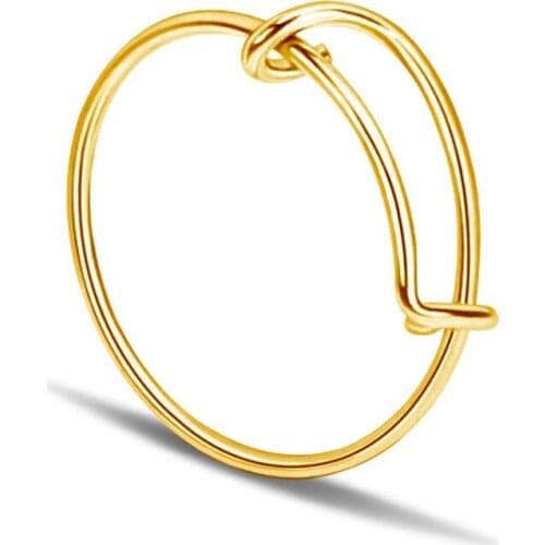 ELANUOYY 5pcs Stainless Steel Coil Neutral Adjustable Ring Wholesale