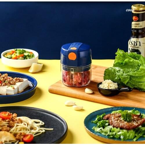 Electric Garlic Masher Mini Mincer Vegetable Grinder USB Charging Chili Meat Crusher Chopper Food Garlic Chopper Kitchen Tools