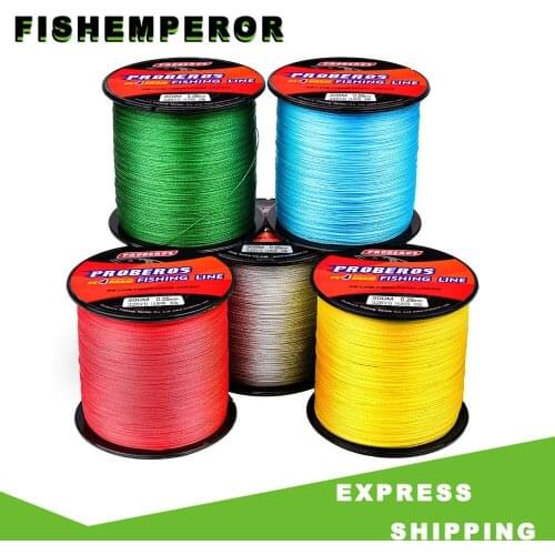 FISHEMPER PE Braided Fishing Line 300M 4 Strands Multifilament Sea Fishing Line Carp Wire 6-100LB Rope Cord Pesca 5 Colors