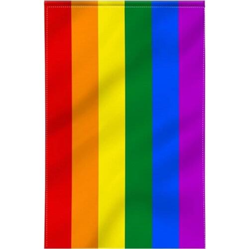 Rainbow Pride Flag Fade Resistant Yard Art Flag Garden Decoration High-quality Polyester LGBTQ Vertical Double-sided Gay Flag