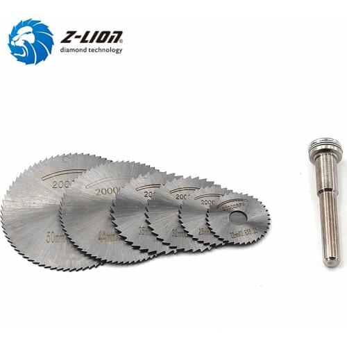 Z-LION 7 pcs New portable rotary tool circular cutting blades spindle discs Dremel cutting circular saw blade