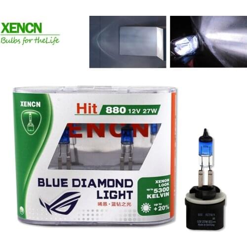XENCN 880 H27W 12V 27W 5300K Blue Diamond Light Halogen Car Bulbs Replace Upgrade Lamp for Pontiac Saturn GMC Dodge Plymouth