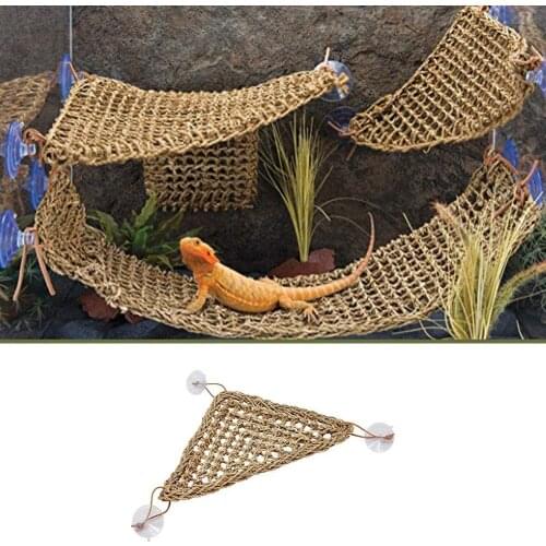 Reptile Hammock Seaweed Lizard Lounger Pet Lounger Reptile Toy Hanging Bed Mat for Anoles,Bearded Dragons,Iguanas,Hermit Crabs