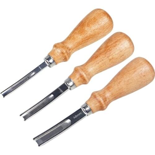 KAOBUY 3 size A4mm A6mm A8mm Practical Leather Craft Edge Beveler Skiving Beveling Knife DIY Cutting Hand Craft Tool