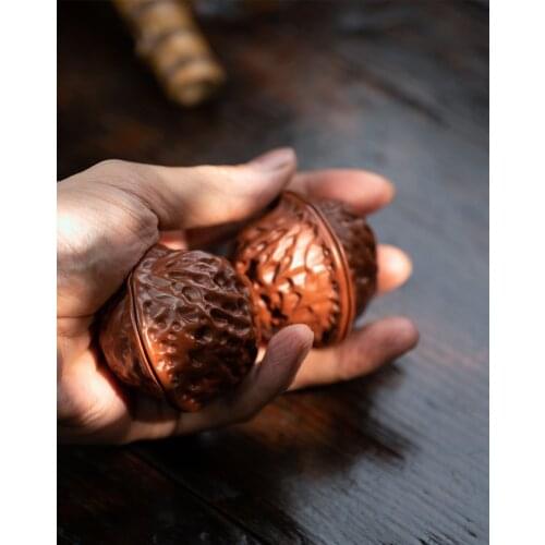 Yixing Zisha Walnut Teapet Ceramic Figurines Nutcracker for Fortune Dahongpao Playing with Sculpture Tea Set Tea Ceremony