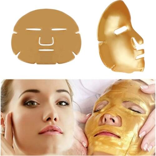 24K Gold Collagen Face Mask Crystal Golden Moisturizing Anti-aging Facial Masks Eye Mask Women Beauty Face Eye Skin Care Tool